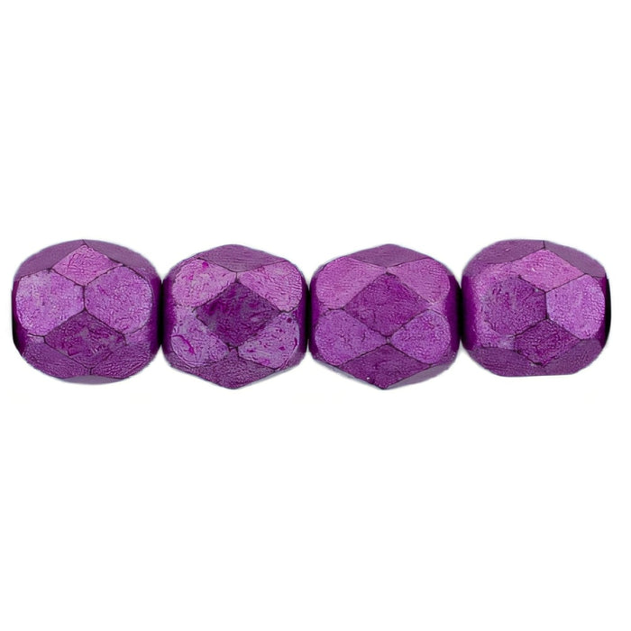 Czech Fire-Polish 4mm ColorTrends: Saturated Metallic Spring Crocus (50pcs)