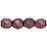 Czech Fire-Polish 4mm ColorTrends: Saturated Metallic Red Pear (50pcs)