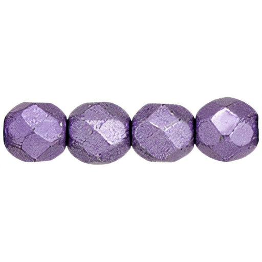 Czech Fire-Polish 4mm ColorTrends: Saturated Metallic Crocus Petal (50pcs)
