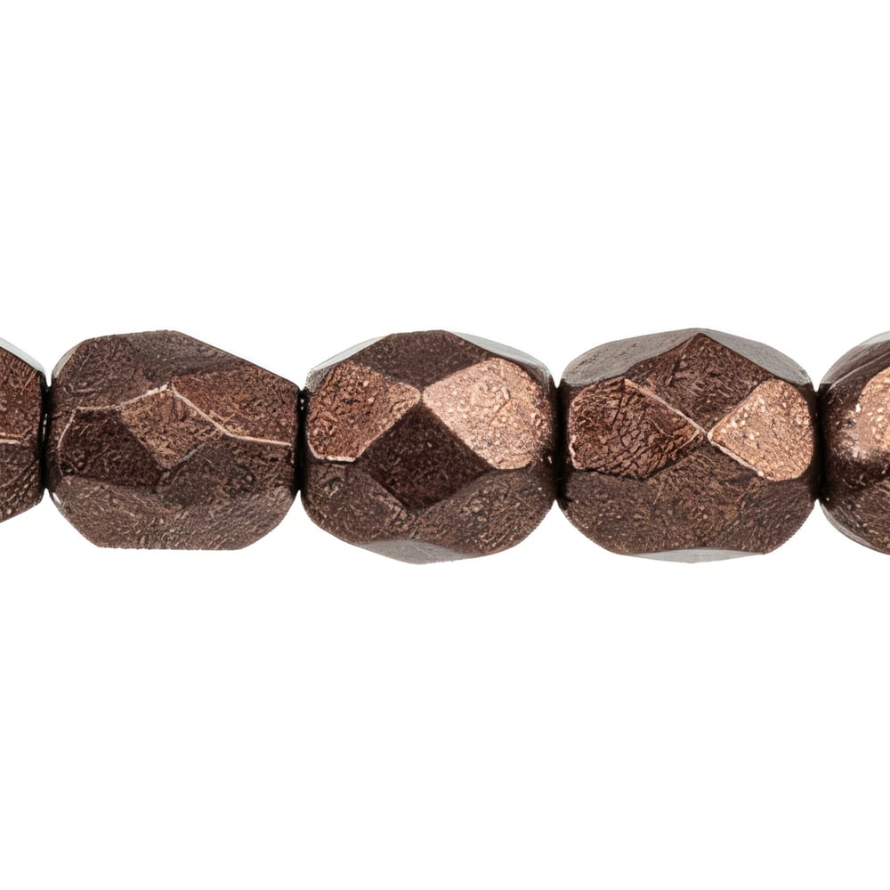 Czech Fire-Polish 4mm ColorTrends: Saturated Metallic Chicory Coffee (50pcs)