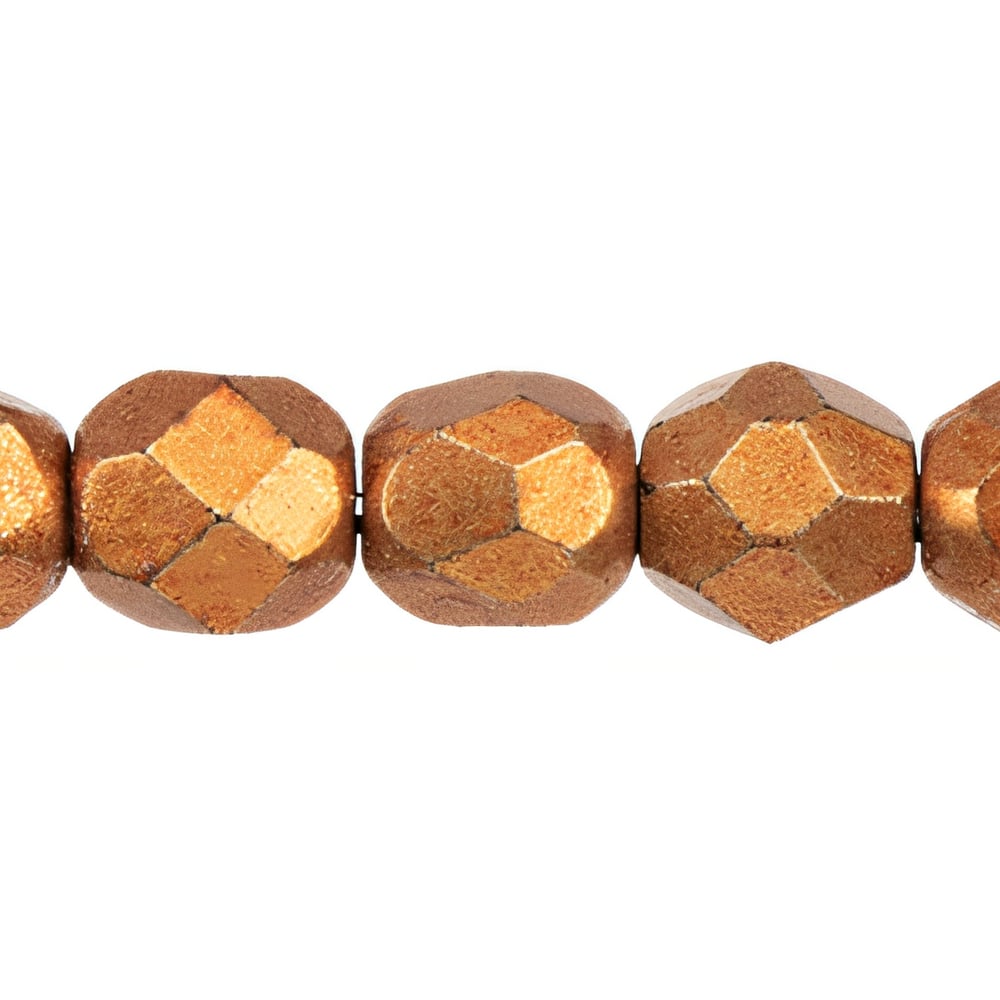 Czech Fire-Polish 4mm ColorTrends: Saturated Metallic Hazel (50pcs)