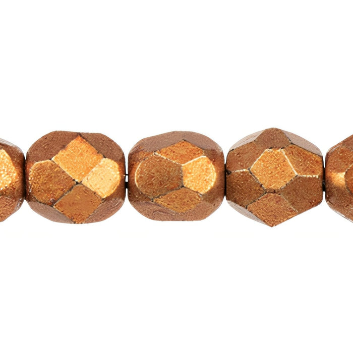 Czech Fire-Polish 4mm ColorTrends: Saturated Metallic Hazel (50pcs)