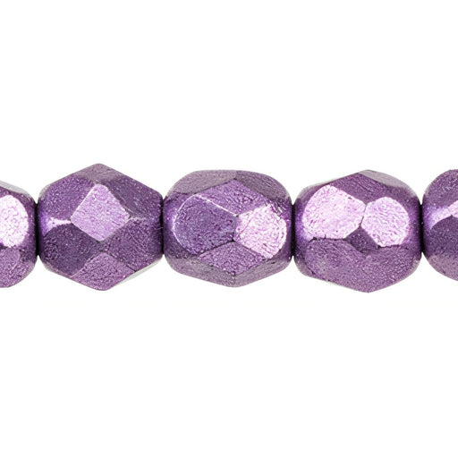Czech Fire-Polish 4mm ColorTrends: Saturated Metallic Grapeade (50pcs)