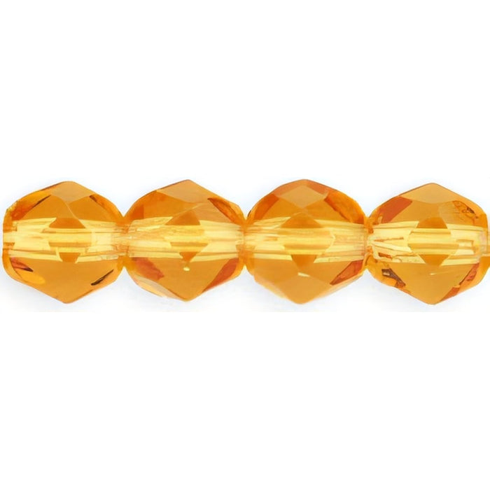 Czech Fire-Polish 4mm Med Topaz (50pcs)
