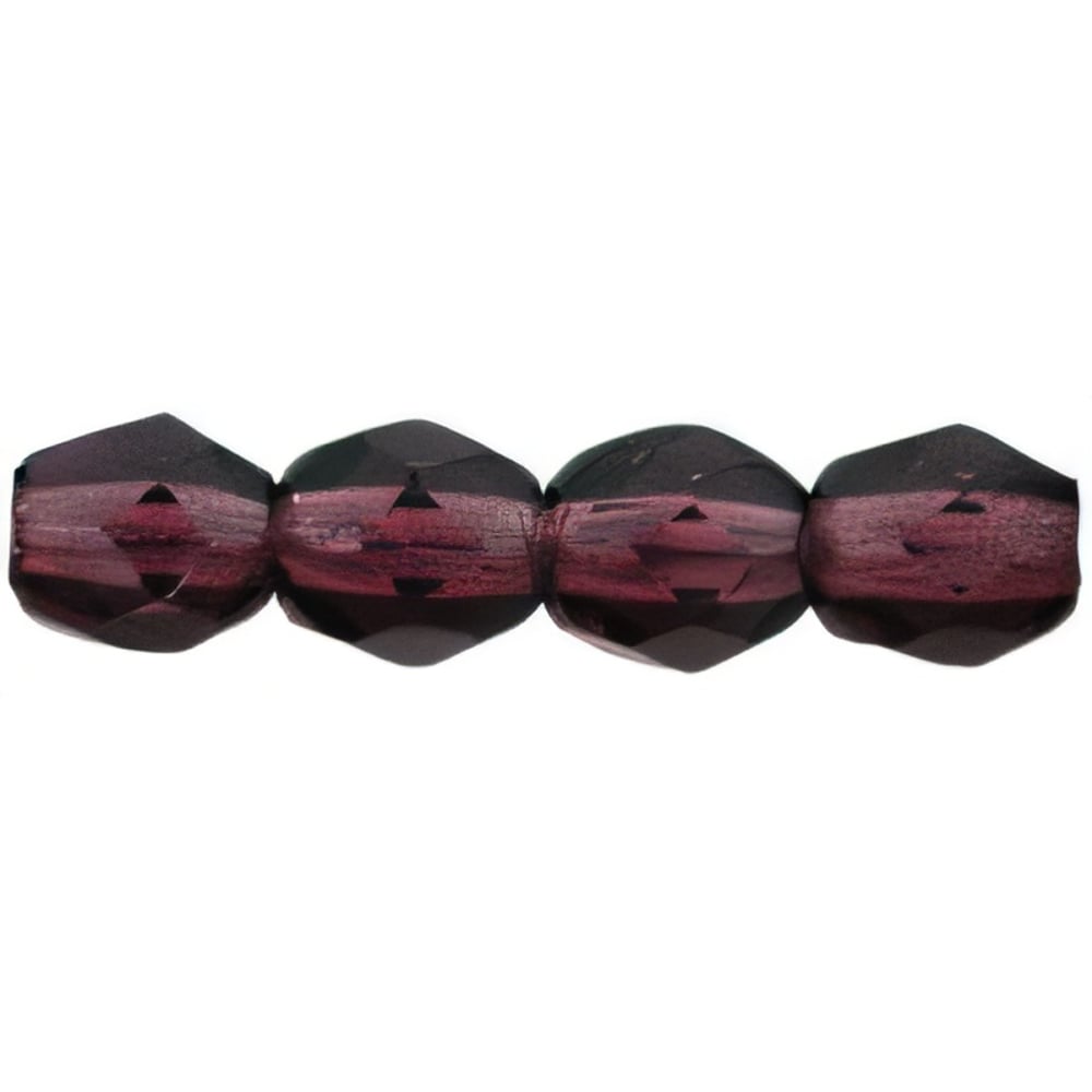 Czech Fire-Polish 4mm Dk Amethyst (50pcs)