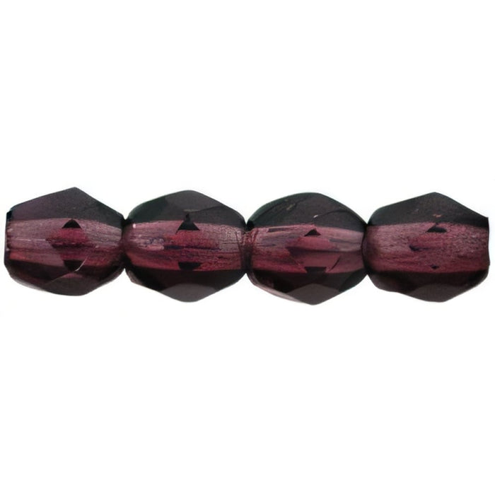 Czech Fire-Polish 4mm Dk Amethyst (50pcs)