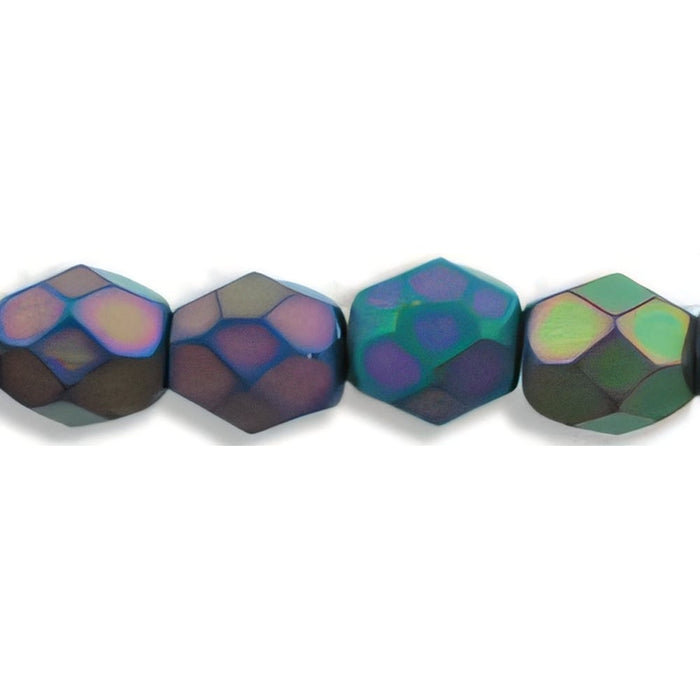 Czech Fire-Polish 4mm Matte - Iris - Purple (50pcs)