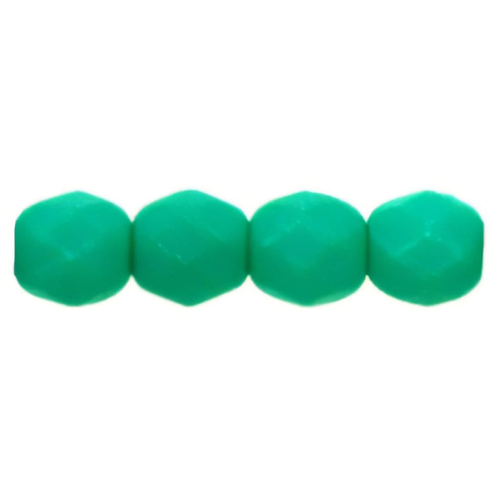 Czech Fire-Polish 4mm Neon Emerald (50pcs)