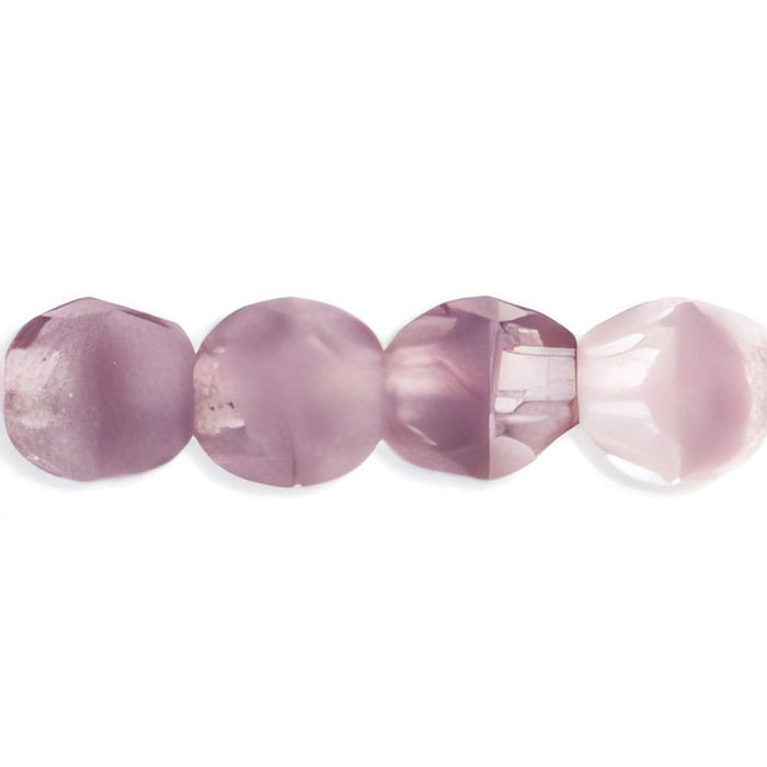 Czech Fire-Polish 4mm Amethyst/Crystal (50pcs)