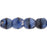 Czech Fire-Polish 4mm Blue w/Black Swirl (50pcs)