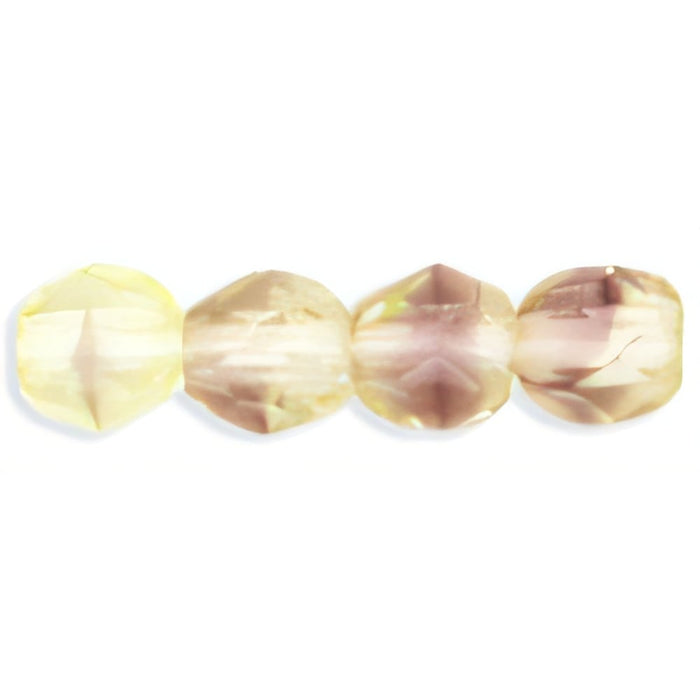Czech Fire-Polish 4mm Olivine/Amethyst (50pcs)