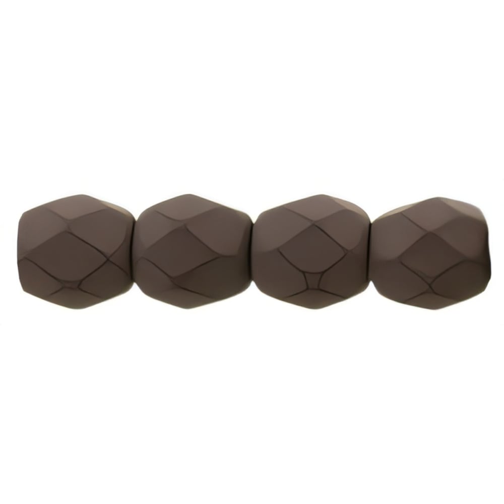 Czech Fire-Polish 4mm Saturated Brown (50pcs)