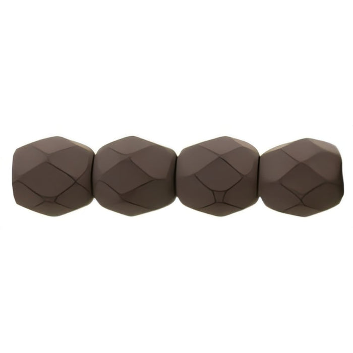 Czech Fire-Polish 4mm Saturated Brown (50pcs)