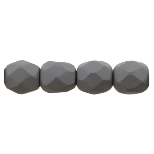 Czech Fire-Polish 4mm Saturated Gray (50pcs)