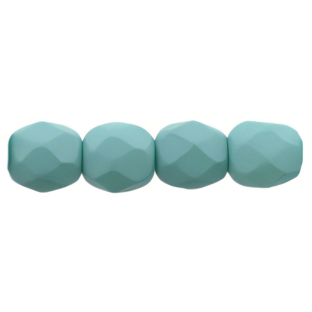 Czech Fire-Polish 4mm Saturated Teal (50pcs)
