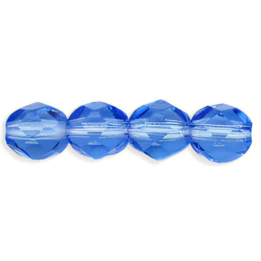 Czech Fire-Polish 4mm Sapphire (50pcs)