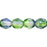 Czech Fire-Polish 4mm Dual Coated - Blueberry/Green Tea (50pcs)