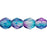 Czech Fire-Polish 4mm Dual Coated - Pink/Blue (50pcs)