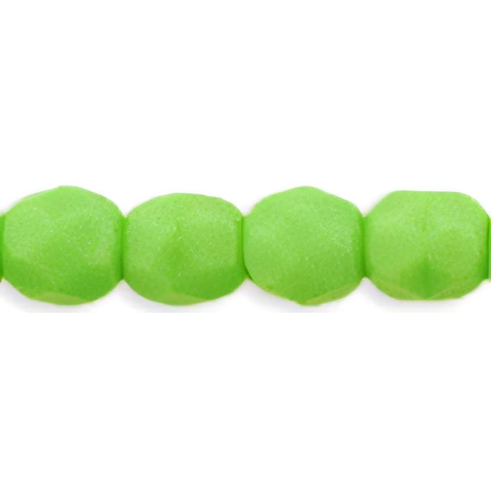 Czech Fire-Polish 4mm Honeydew (50pcs)