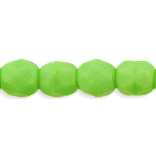 Czech Fire-Polish 4mm Honeydew (50pcs)