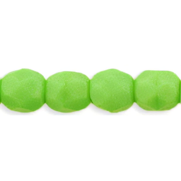 Czech Fire-Polish 4mm Honeydew (50pcs)
