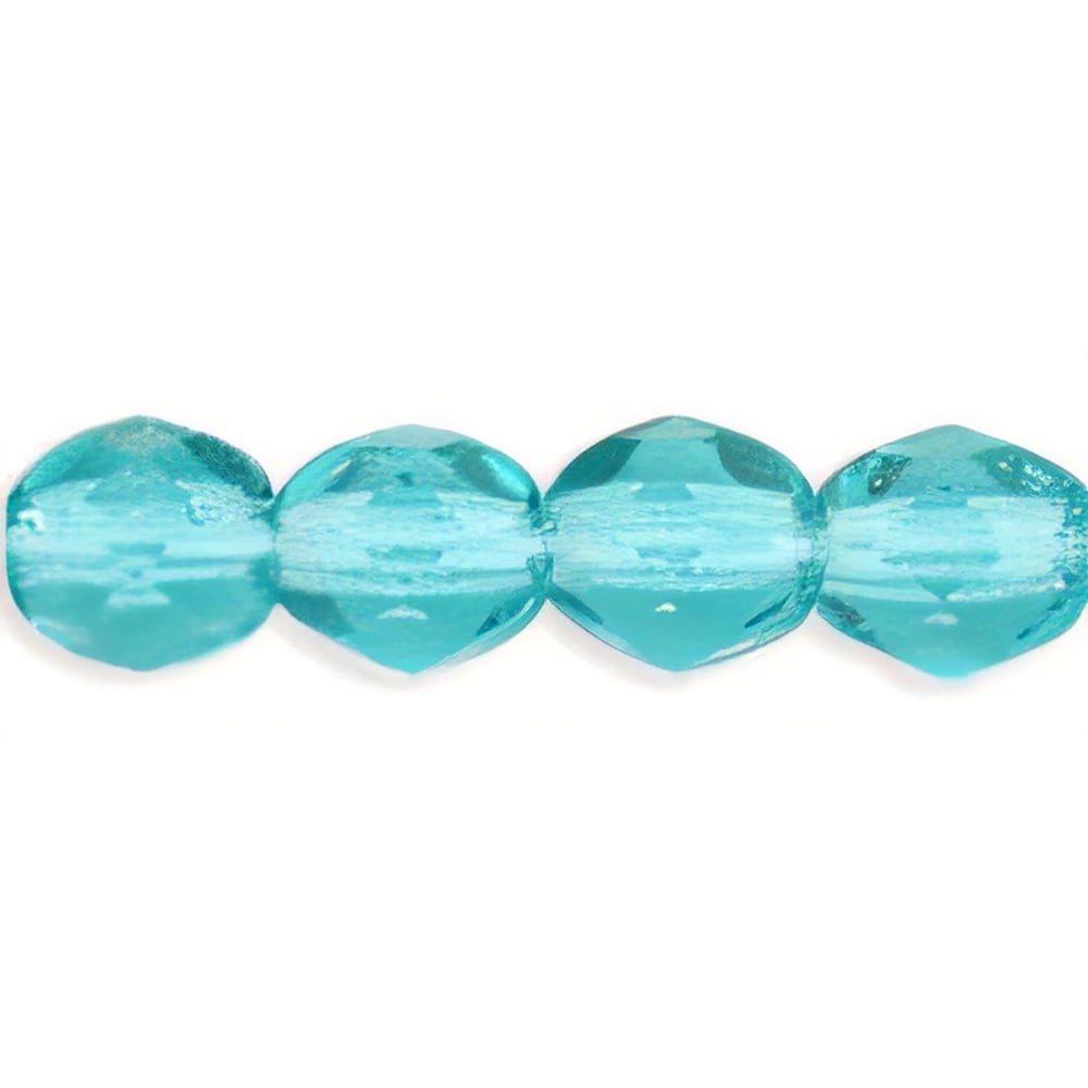 Czech Fire-Polish 4mm Lt Teal (50pcs)