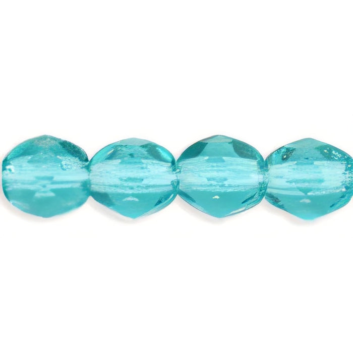 Czech Fire-Polish 4mm Lt Teal (50pcs)