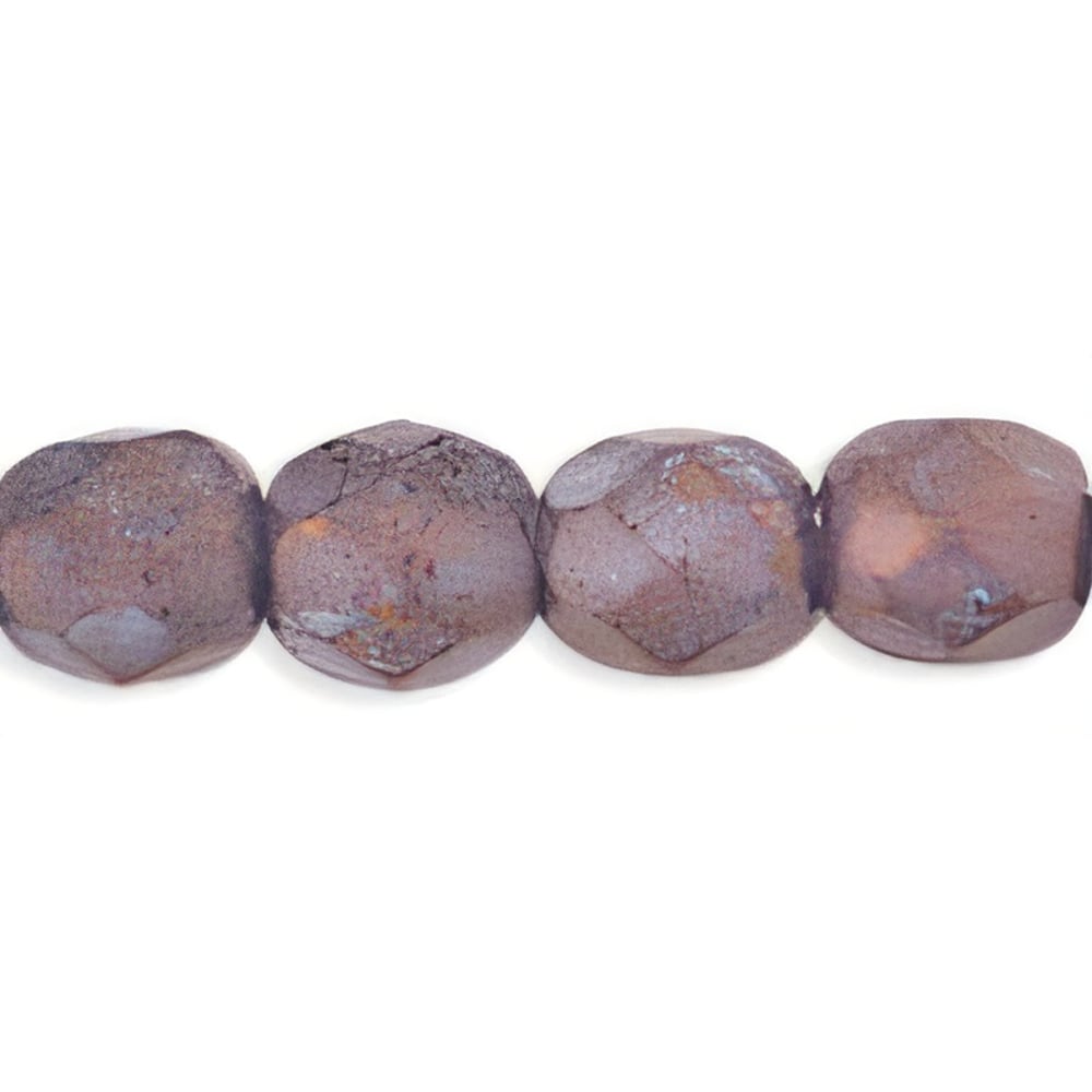 Czech Fire-Polish 4mm Luster - Stone Amethyst (50pcs)