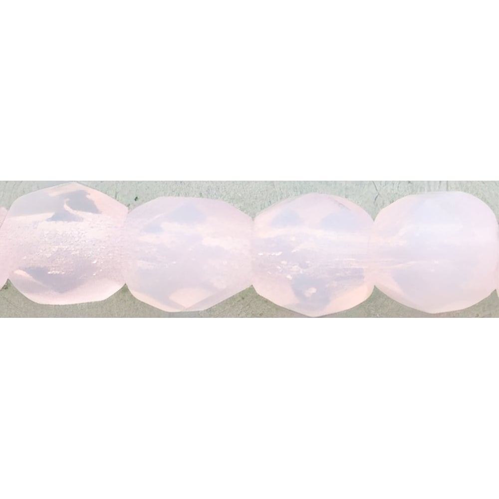 Czech Fire-Polish 4mm Milky Soft Rosaline (50pcs)