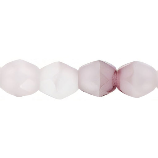 Czech Fire-Polish 4mm Opaque Amethyst/White (50pcs)