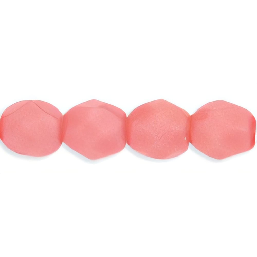 Czech Fire-Polish 4mm Opaque Pink (50pcs)