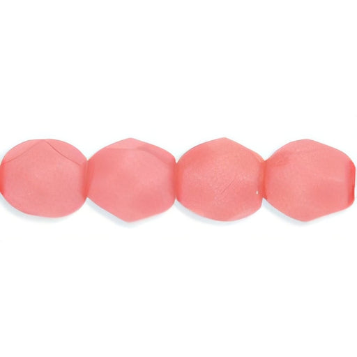 Czech Fire-Polish 4mm Opaque Pink (50pcs)