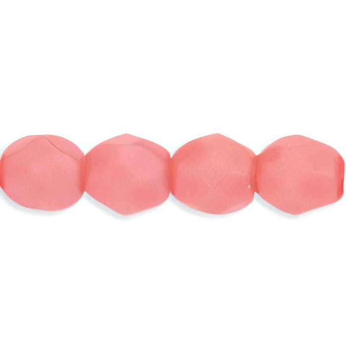 Czech Fire-Polish 4mm Opaque Pink (50pcs)