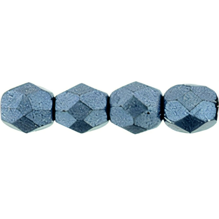 Czech Fire-Polish 4mm ColorTrends: Saturated Metallic Niagara (50pcs)