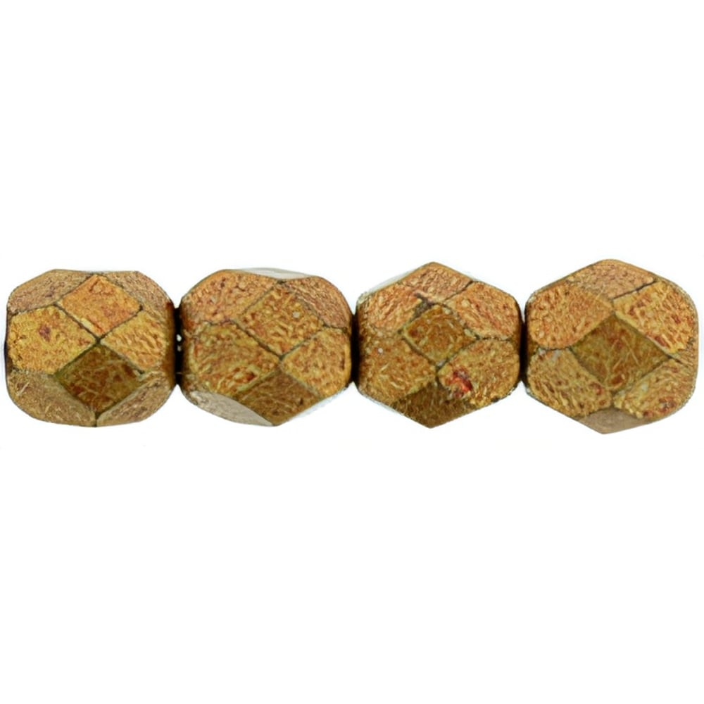 Czech Fire-Polish 4mm ColorTrends: Saturated Metallic Flame (50pcs)