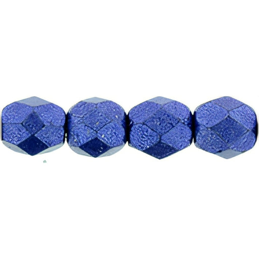Czech Fire-Polish 4mm ColorTrends: Saturated Metallic Lapis Blue (50pcs)