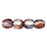Czech Fire-Polish 4mm Luster - Amethyst/Blue/Crystal (50pcs)