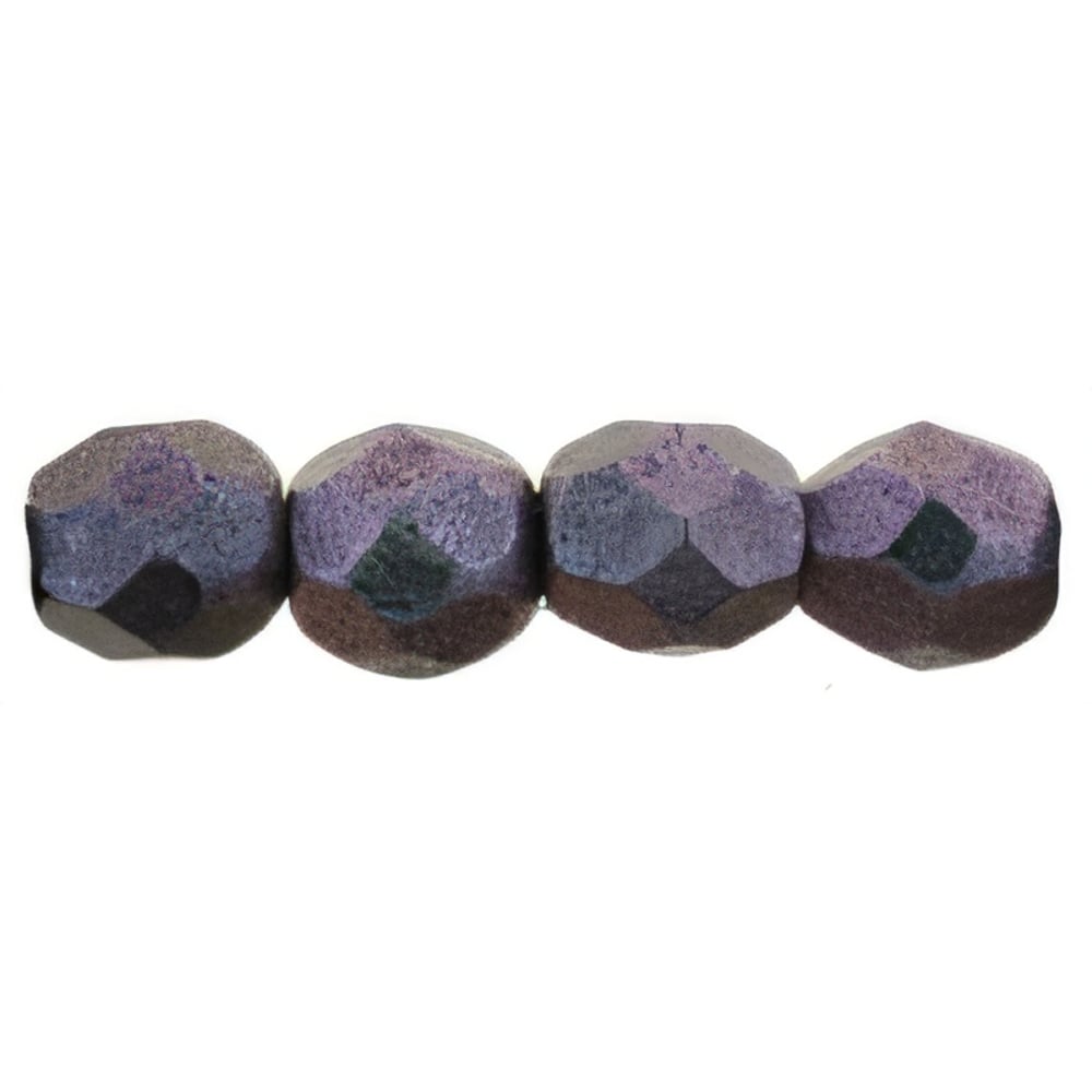 Czech Fire-Polish 4mm Polychrome - Orchid Aqua (50pcs)