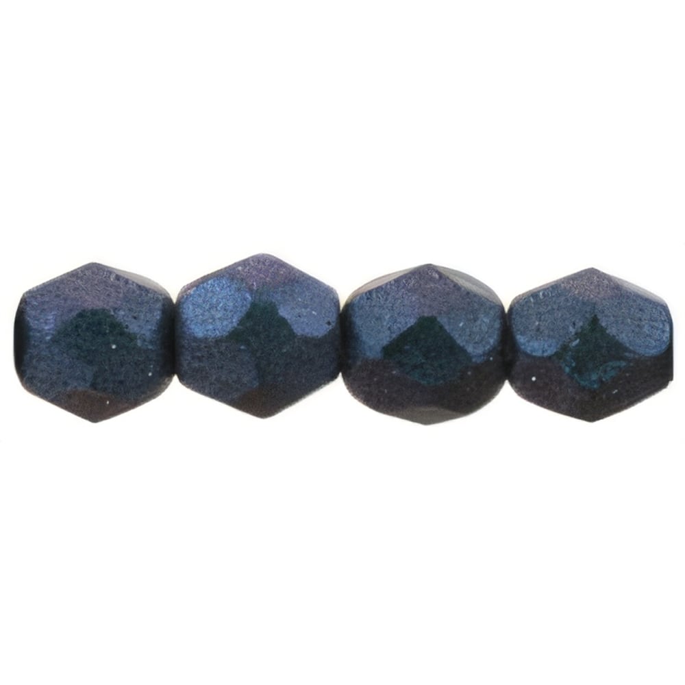 Czech Fire-Polish 4mm Polychrome - Indigo Orchid (50pcs)