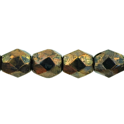 Czech Fire-Polish 4mm Jet - Bronze Picasso (50pcs)