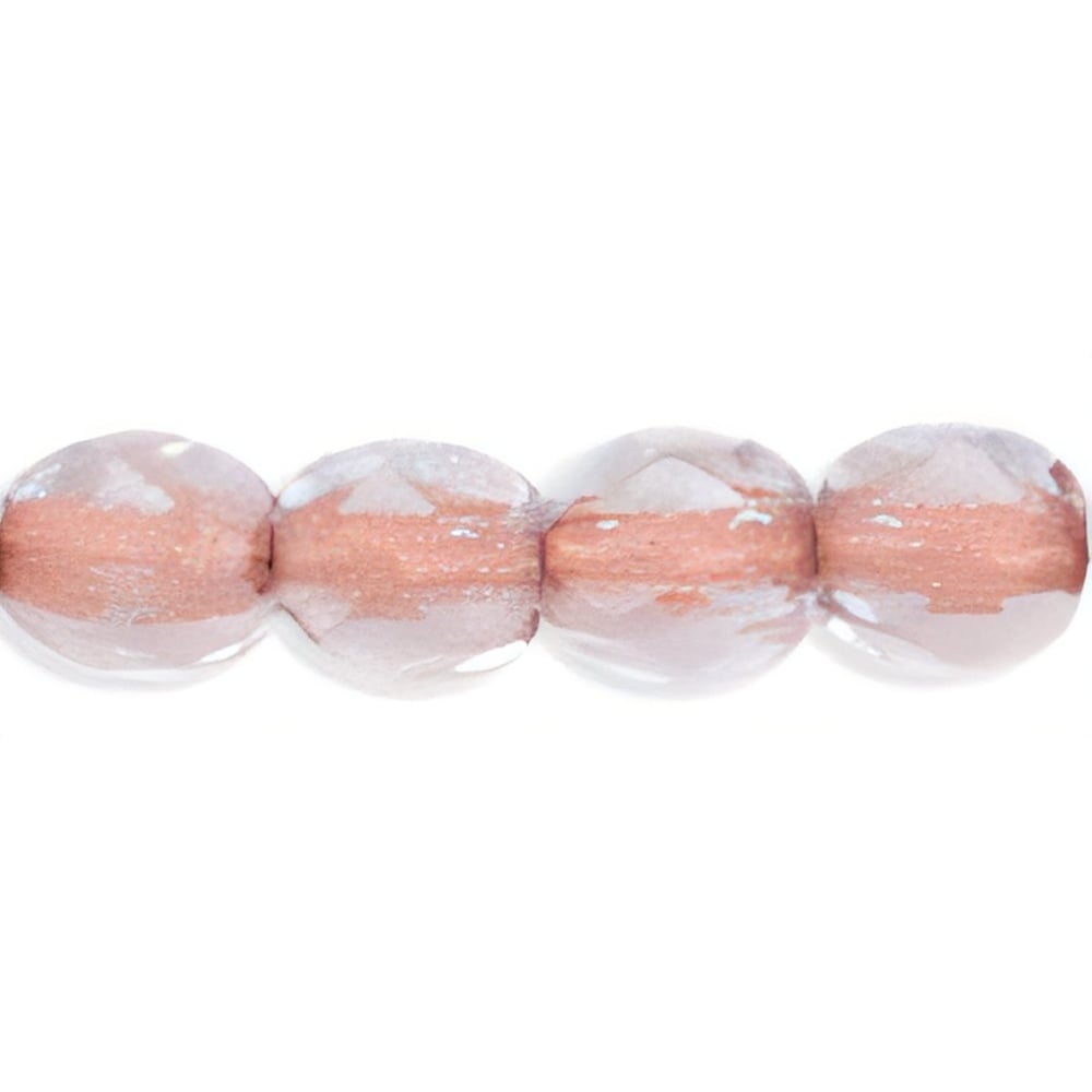Czech Fire-Polish 4mm Lt Sapphire - Copper-Lined (50pcs)