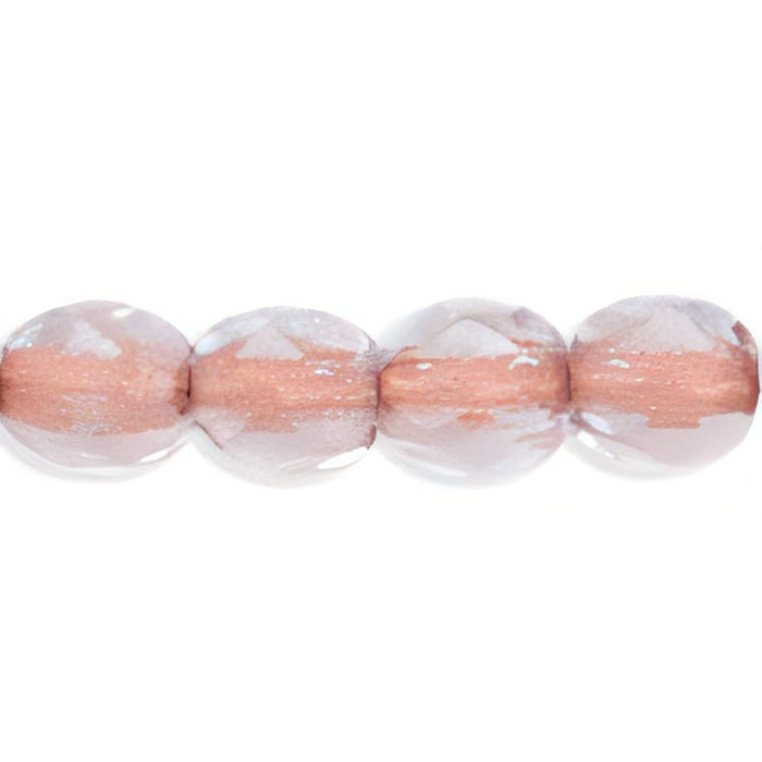 Czech Fire-Polish 4mm Lt Sapphire - Copper-Lined (50pcs)
