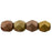 Czech Fire-Polish 4mm Matte - Metallic Gold Iris (50pcs)