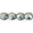 Czech Fire-Polish 4mm Matte - Metallic Silver (50pcs)