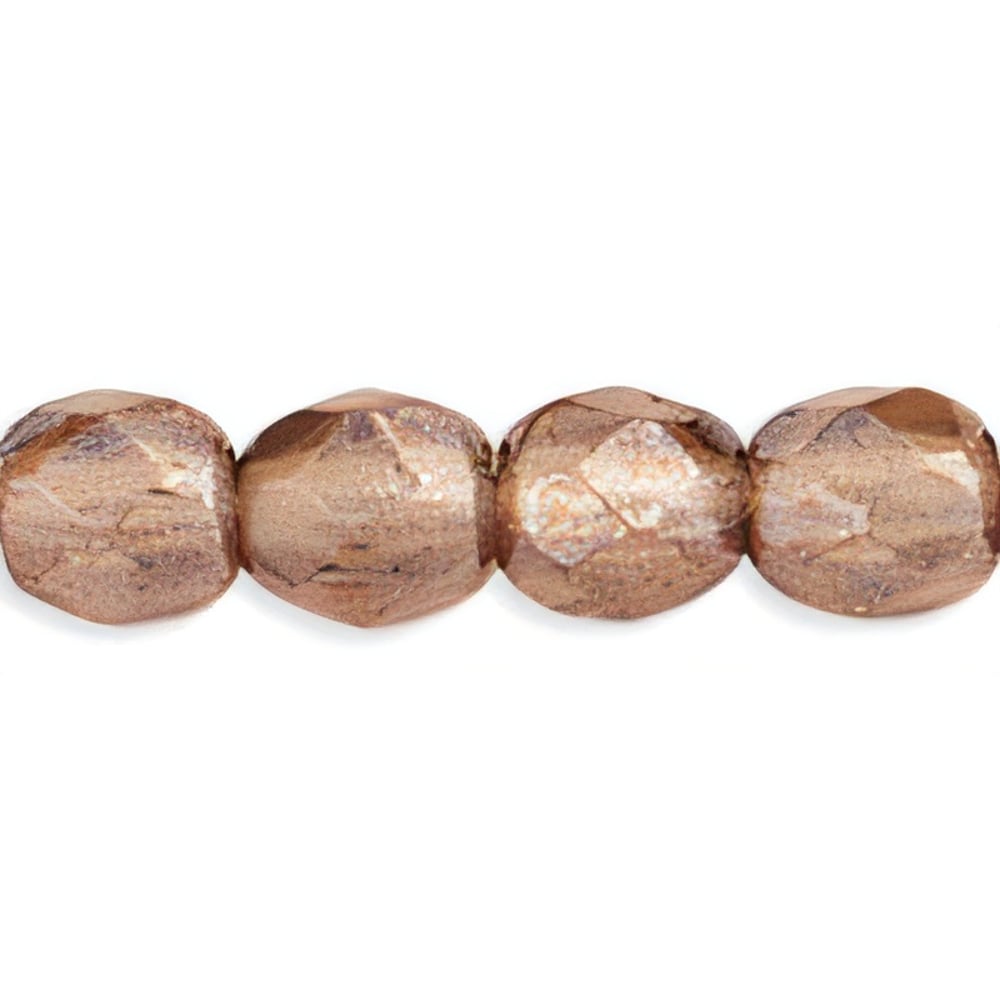 Czech Fire-Polish 4mm Luster - Smoky Topaz (50pcs)