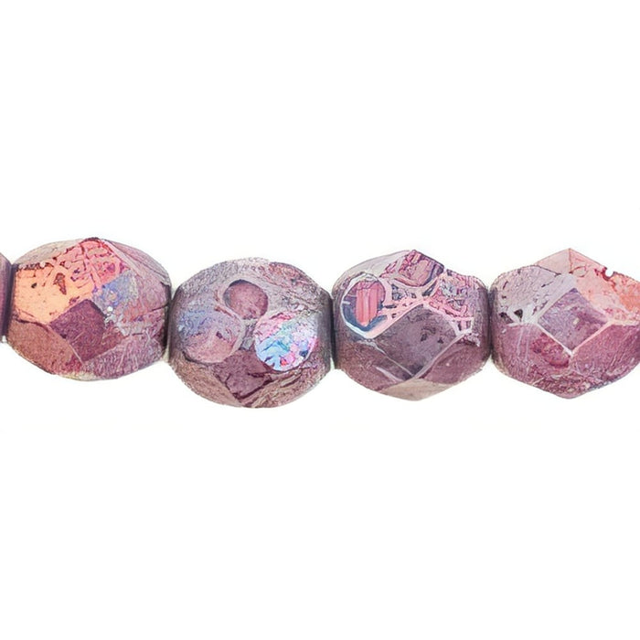 Czech Fire-Polish 4mm Luster - Metallic Amethyst Chalk (50pcs)