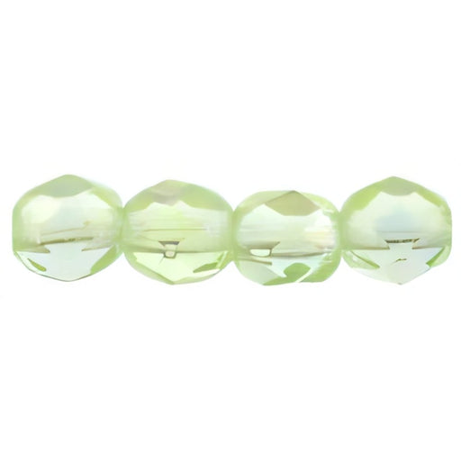 Czech Fire-Polish 4mm Luster Iris - Peridot (50pcs)