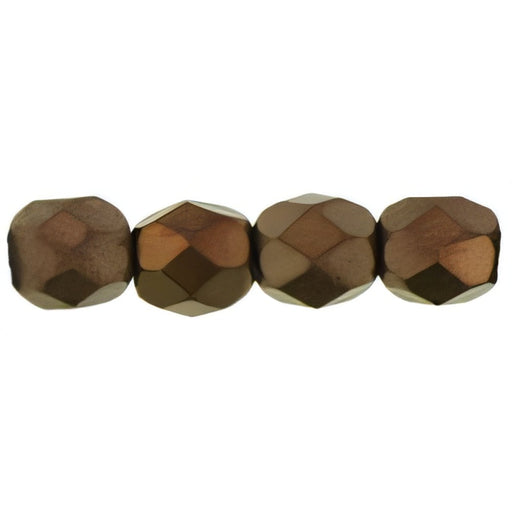 Czech Fire-Polish 4mm Matte - Dk Bronze (50pcs)
