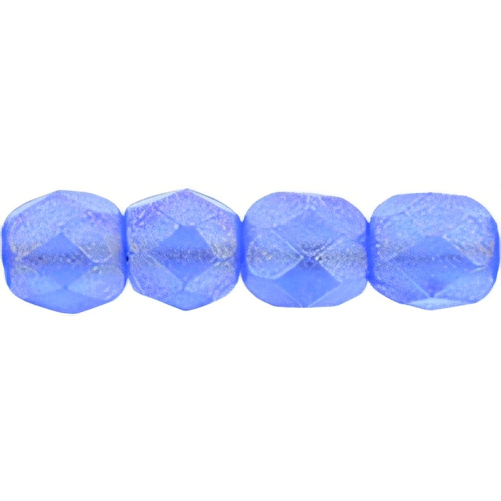 Czech Fire-Polish 4mm Sueded Gold Sapphire (50pcs)