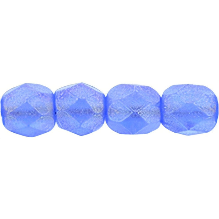 Czech Fire-Polish 4mm Sueded Gold Sapphire (50pcs)